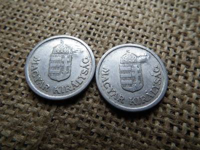 1 pengő 1941 , sarló kalapács beütéssel , ellen-jeggyel , ár/db