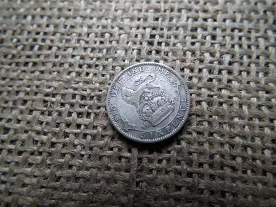 Egyesült Királyság  , ezüst 6 pence 1927 
