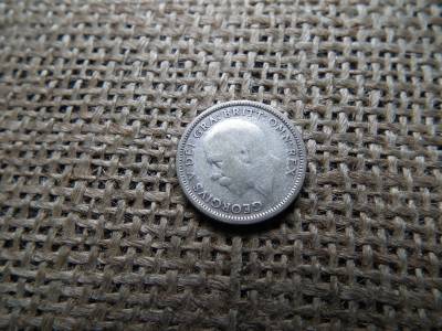 Egyesült Királyság , ezüst 6 pence 1927 Egyesült Királyság , ezüst 6 pence 1927