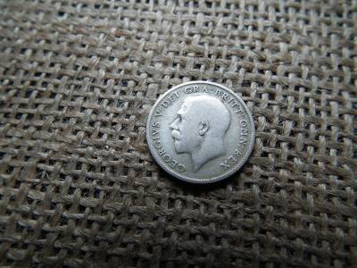 Egyesült Királyság , ezüst 6 pence 1921 Egyesült Királyság , ezüst 6 pence 1921