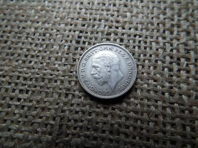 Egyesült Királyság , ezüst 6 pence 1935 Egyesült Királyság , ezüst 6 pence 1935