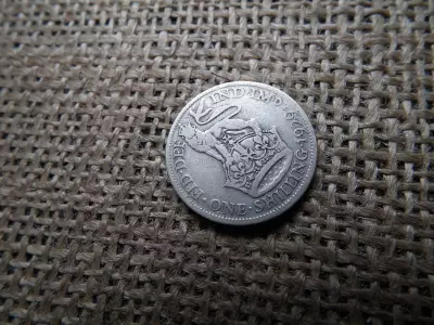Egyesült Királyság  , ezüst 1 shilling 1929