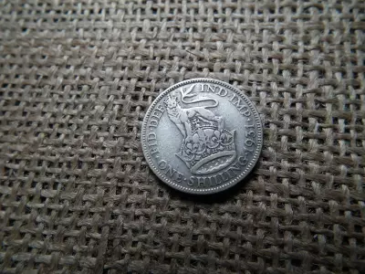Egyesült Királyság  , ezüst 1 shilling 1931
