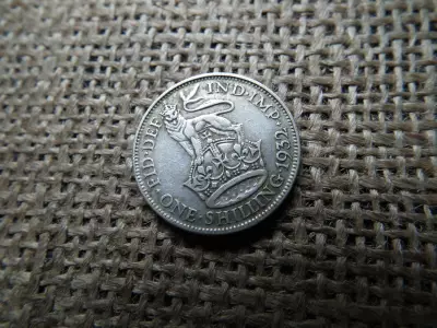 Egyesült Királyság  , ezüst 1 shilling 1932