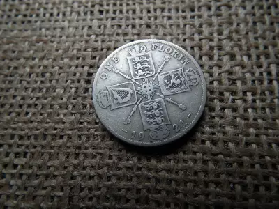 Egyesült Királyság  , ezüst 1 florin 1921