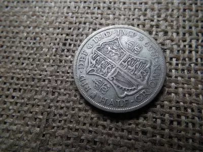 Egyesült Királyság  , ezüst 1/2 korona  1929 , half crown 
