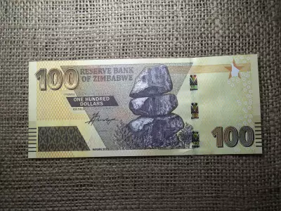 Zimbabwe 100 dollars 2020 , dollár , UNC , A2