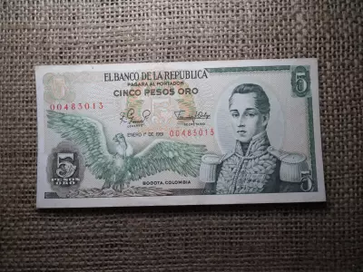 Kolumbia 5 pesos 1981 , A3