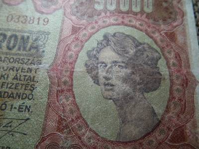 50000 korona 1923 , Orell , Forgalmi ! Restaurált , eredeti darab ! Nagyon ritka ! 