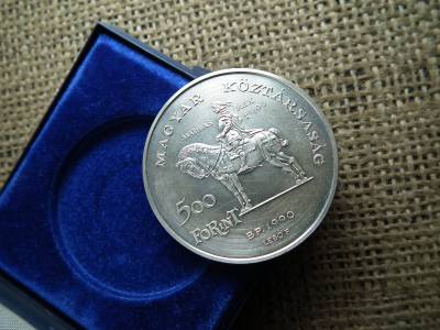 Ezüst 500 forint 1990 BU , díszdoboz , Mátyás király és Beatrix királyné Ezüst 500 forint 1990 BU , díszdoboz , Mátyás király és Beatrix királyné