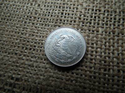 Mexikó , ezüst 25 pesos 1985 , peso , ritkább , Foci 