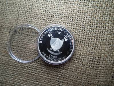 Kamerun , ezüst 1000 francs 2012 PP , frank , sífutás , CFA