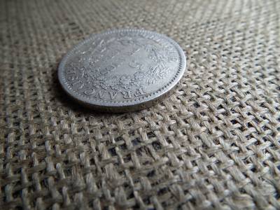 Franciaország , ezüst 5 francs 1875 , frank , Herkules