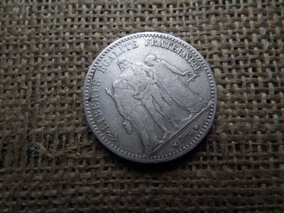 Franciaország , ezüst 5 francs 1875 , frank , Herkules