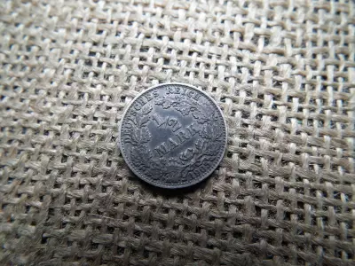 Birodalmi ezüst 1/2 márka  1905 D 