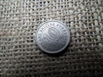 Malaya és British Borneo ( brit Malajzia ) 10 cent 1957 - II. Erzsébet , cents