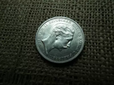 Birodalmi német , ezüst 3 márka 1912 A , drei mark , extra ! II. Vilmos