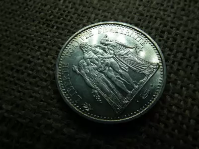 Franciaország , ezüst 10 francs 1970 , frank , extra 