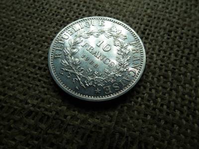 Franciaország , ezüst 10 francs 1968 , frank , extra Franciaország , ezüst 10 francs 1968 , frank , extra