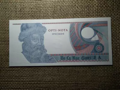 1 opti-nota - TRIAL , Olaszország , Opti Nota De La Rue Giori Varinota Unc , minta , specimen