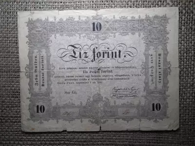 Kossuth bankó , 10 forint 1848 