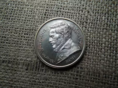 Magyar Vízügyi múzeum , ezüst emlékérem , Wesselényi Miklós , 925/1000 , 35,78g