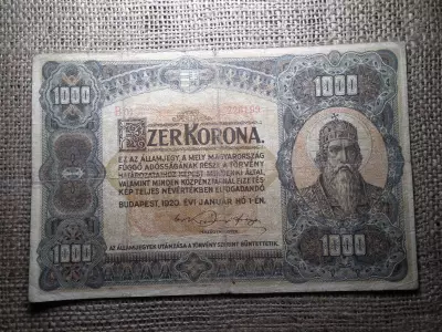 1000 korona 1920 , Orell Füssli Zürich , Alacsony sorozat ! B01 ! 