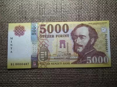 5000 forint 2023 BL MINTA , alacsony sorszám , UNC