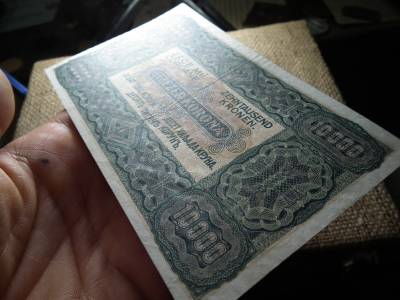10000 korona 1923 , Orell , gyönyörű , nagyon szép eredti tartás ! 