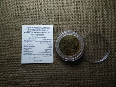 Ezüst 15000 forint 2021 PP ,Vadászati , + certi